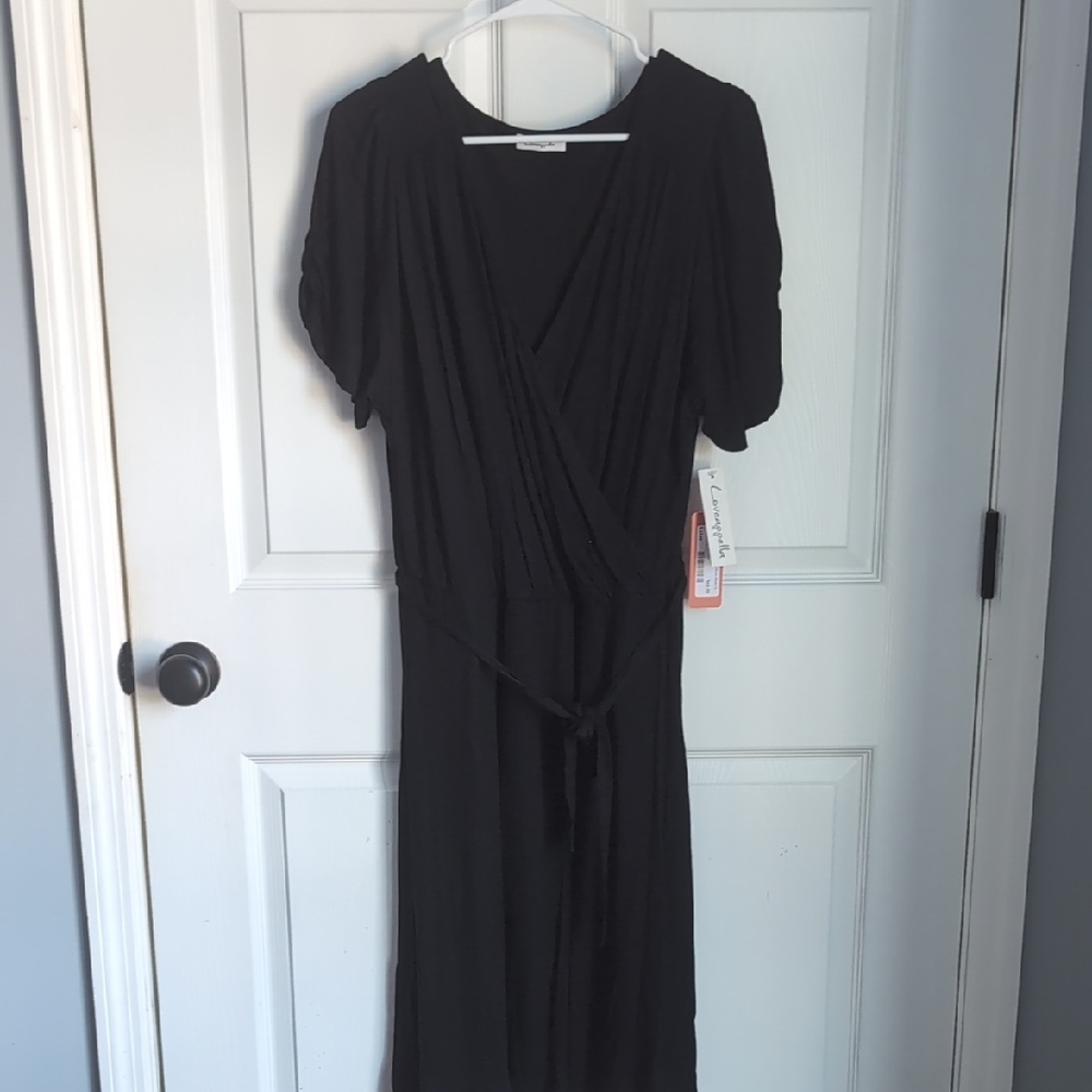 Loveappella Black Midi Dress
